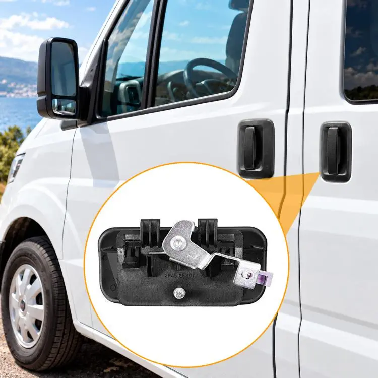 Car Exterior Door Handle for Ford Transit V348 MK6 MK7 2000-2014, Center Left YC15V26601AN RL(Black)