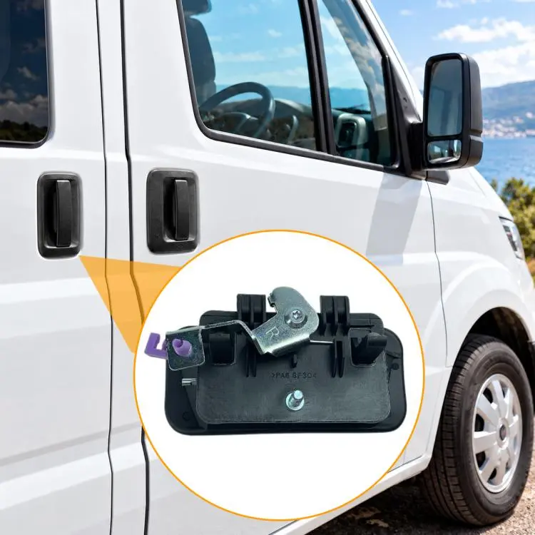 Car Exterior Door Handle for Ford Transit V348 MK6 MK7 2000-2014, Center Right YC15V26600AN RR(Black)
