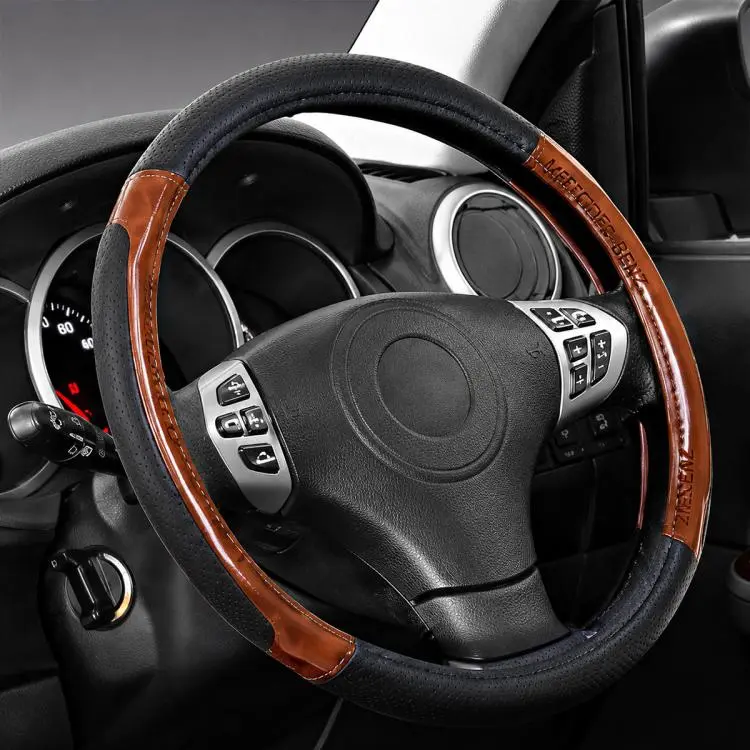 Car Faux Leather Steering Wheel Cover, Diameter