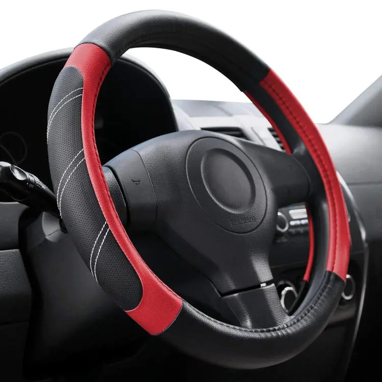 Car Faux Leather Steering Wheel Cover, Diameter