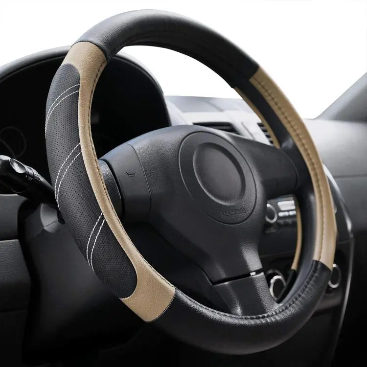Car Faux Leather Steering Wheel Cover, Diameter