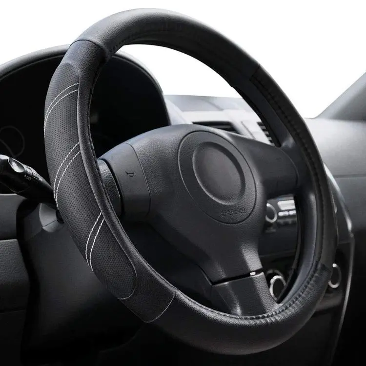 Car Faux Leather Steering Wheel Cover, Diameter