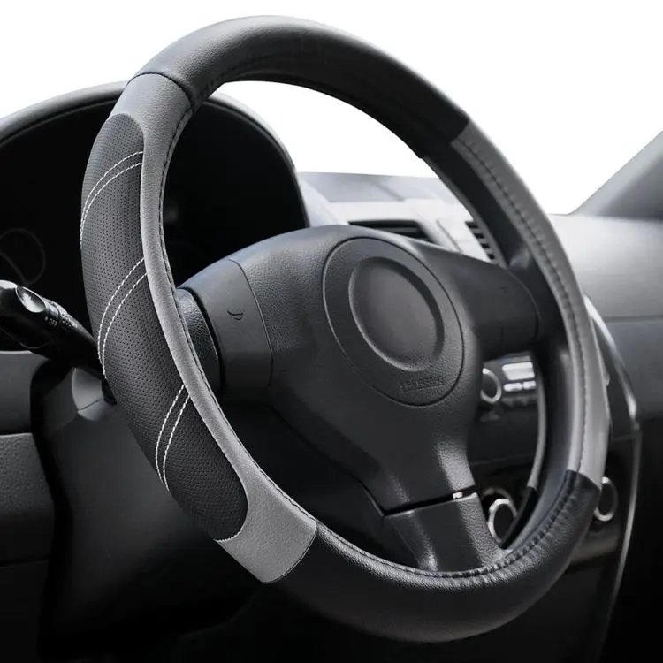 Car Faux Leather Steering Wheel Cover, Diameter