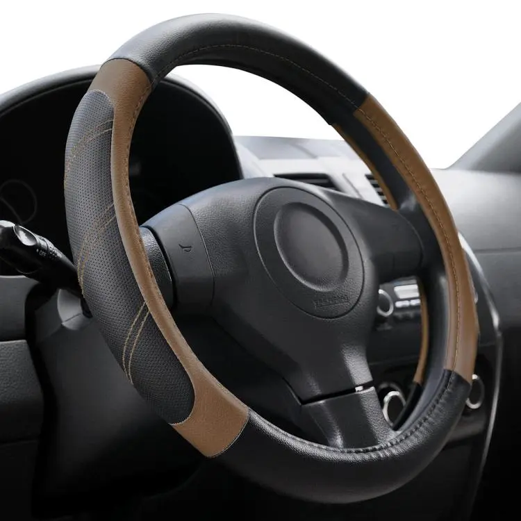 Car Faux Leather Steering Wheel Cover, Diameter
