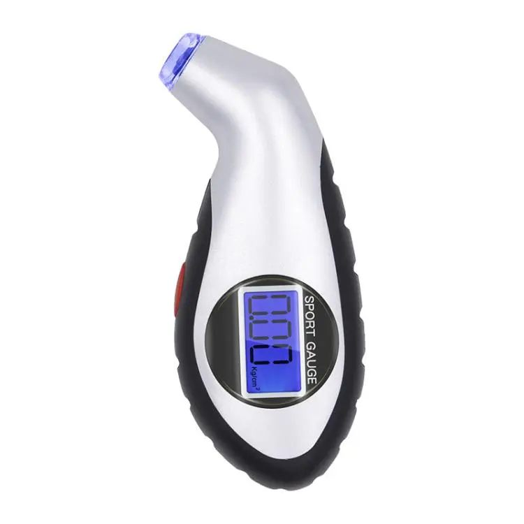 Car High-precision Digital Display Tire Monitoring Gauge Tire Pressure Tool(Silver Black)