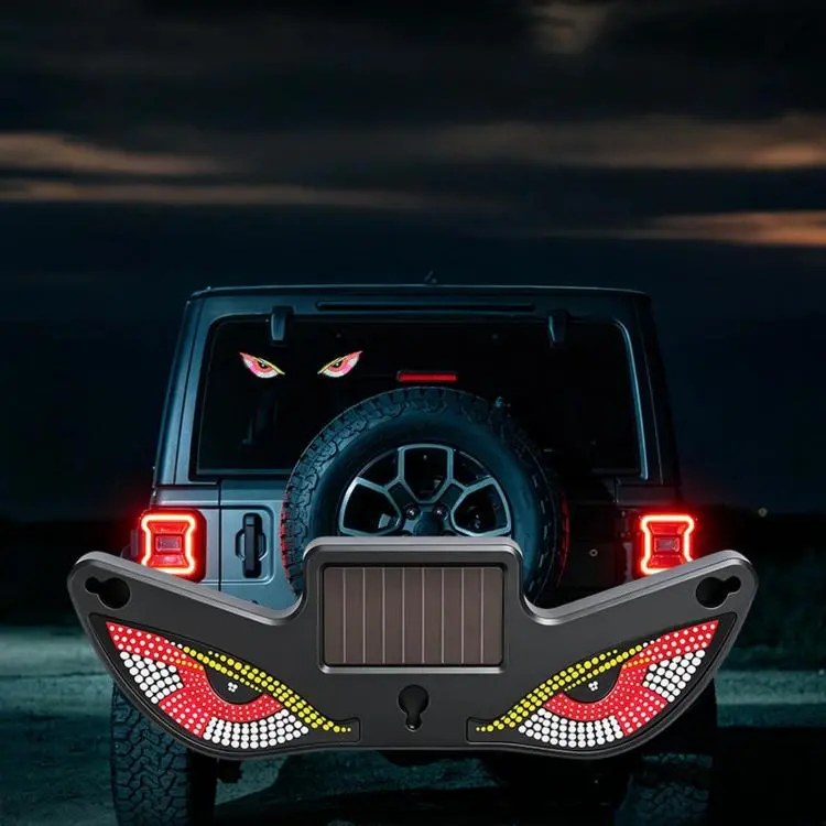 Car LED Wireless Solar-Powered Evil Eye Triangular Window Decorative Light(Y5)