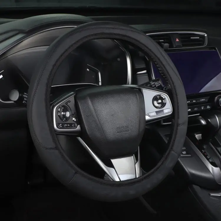 Car Microfiber Leather Steering Wheel Cover, Diameter