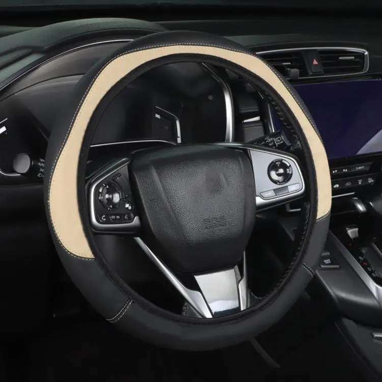 Car Microfiber Leather Steering Wheel Cover, Diameter