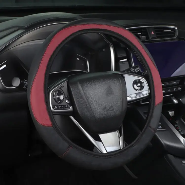Car Microfiber Leather Steering Wheel Cover, Diameter