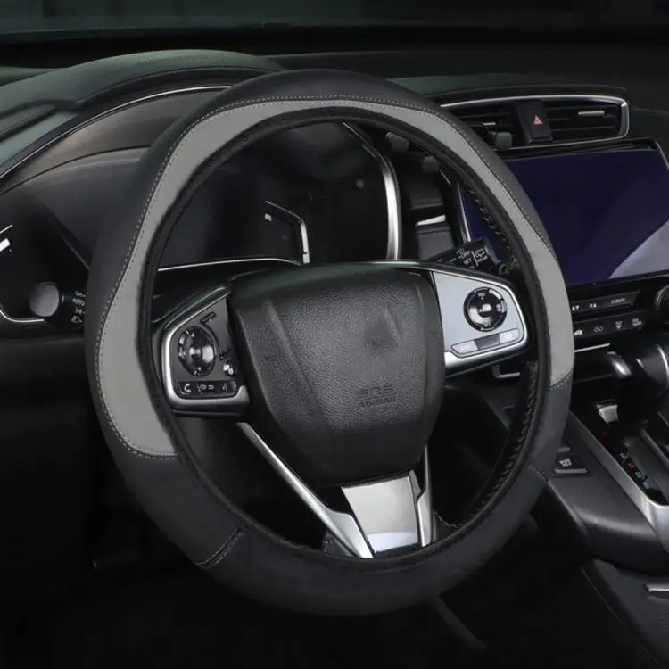 Car Microfiber Leather Steering Wheel Cover, Diameter