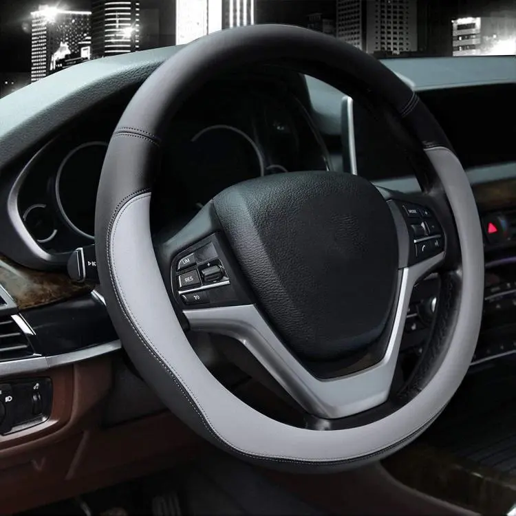 Car Microfiber Leather Steering Wheel Cover, Diameter