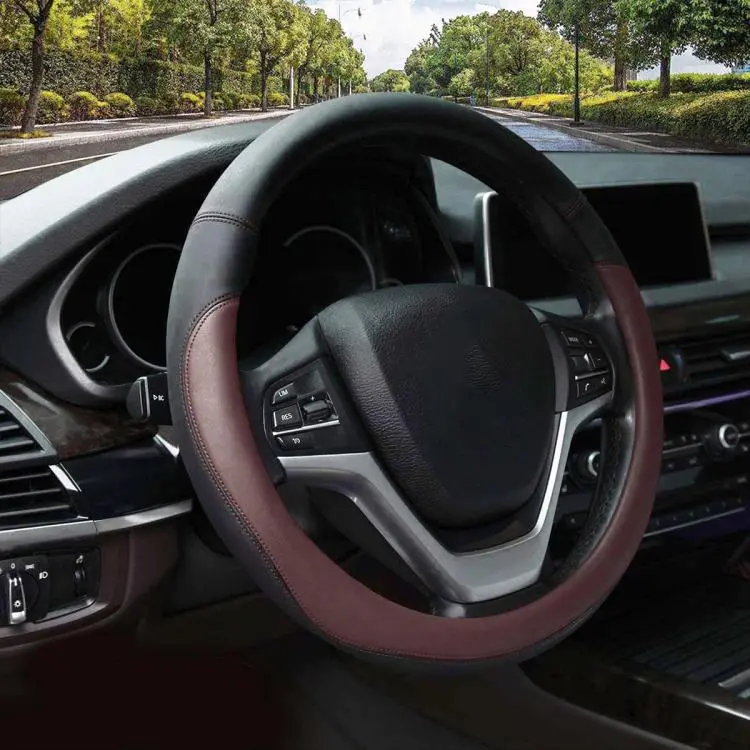 Car Microfiber Leather Steering Wheel Cover, Diameter