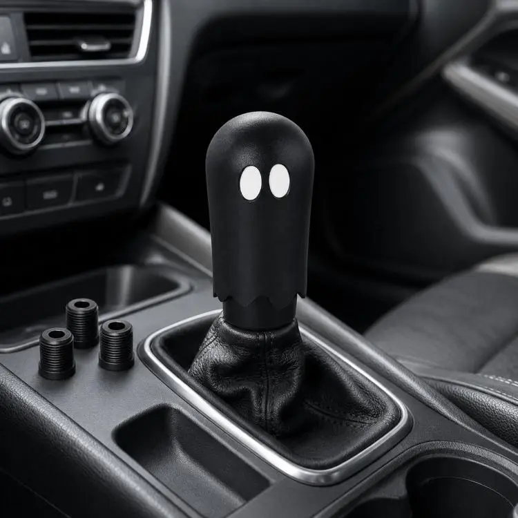 Car Modification Ghost Shift Head Car Decoration(Black Aluminum Alloy)