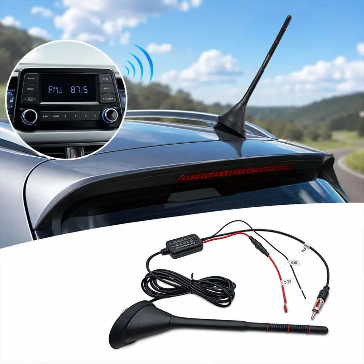 Car MP3 Radio Antenna FM Amplifier Signal Booster 88-108MHz 600 Modulator Version