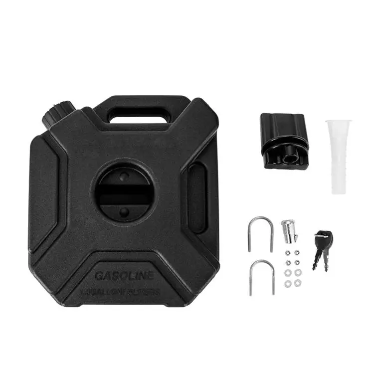 Car Plastic Fuel Tank Reserve Oil Container with Tool, Capacity