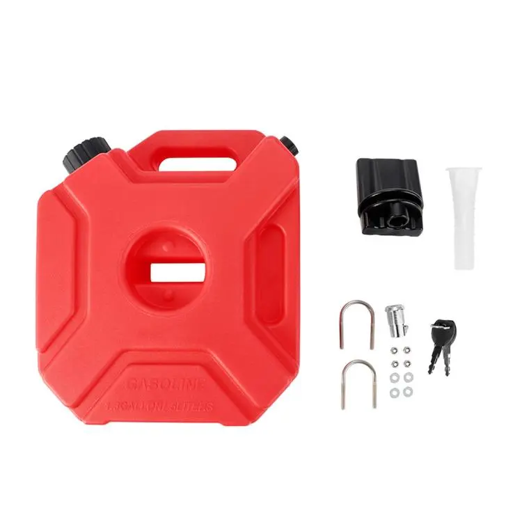Car Plastic Fuel Tank Reserve Oil Container with Tool, Capacity