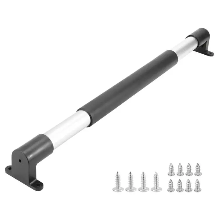 Car Screen Door Round Telescopic Rod Car Door Anti-Slip Handle(Silver)