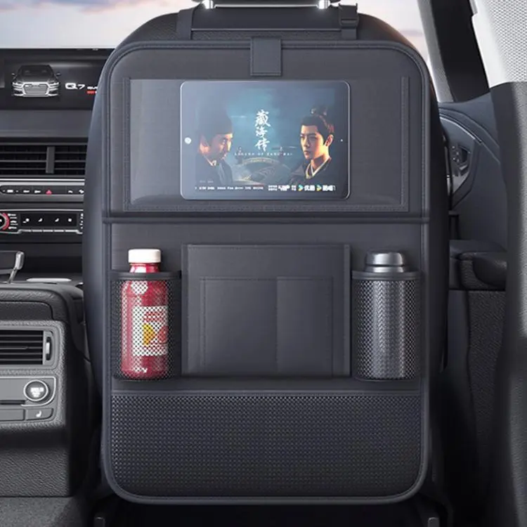 Car Seat Back Storage Bag Multifunctional Car Storage Bag Rear Seat Tray Desk(Black)