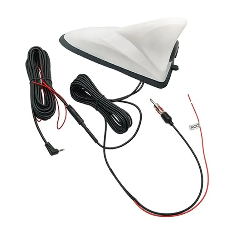 Car Shark Fin AHD Camera Radio Antenna Active Receiver(White)