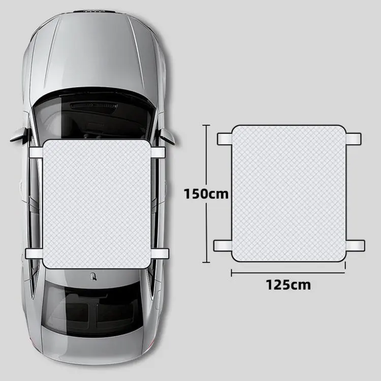 Car Sunroof Snow Protection Cover Clamp-On Roof Sun & Heat Insulation Cover, Size