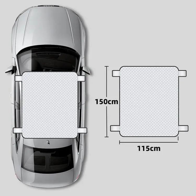 Car Sunroof Snow Protection Cover Clamp-On Roof Sun & Heat Insulation Cover, Size
