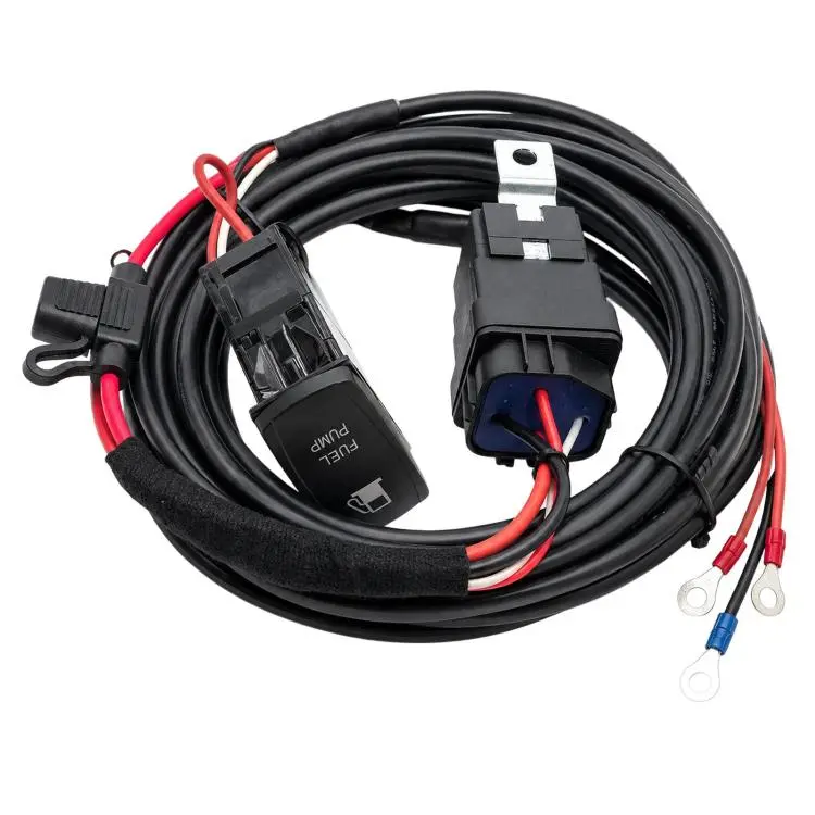 Car Yacht & Boat Fuel Tank Cover Switch Waterproof Momentary Rocker Switch Harness With Fuse