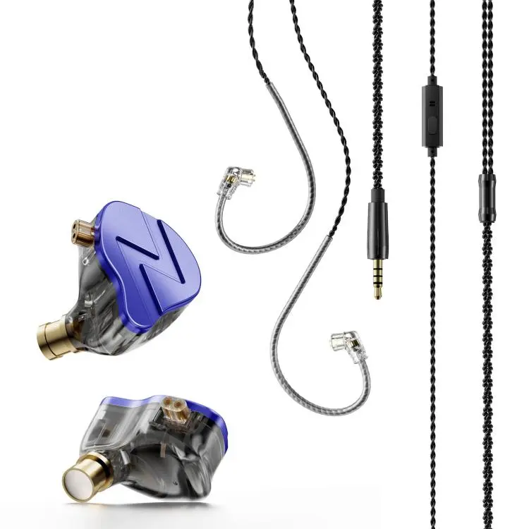 CC06 Gaming Hybrid Earhook Wired Earphone(Black Blue)