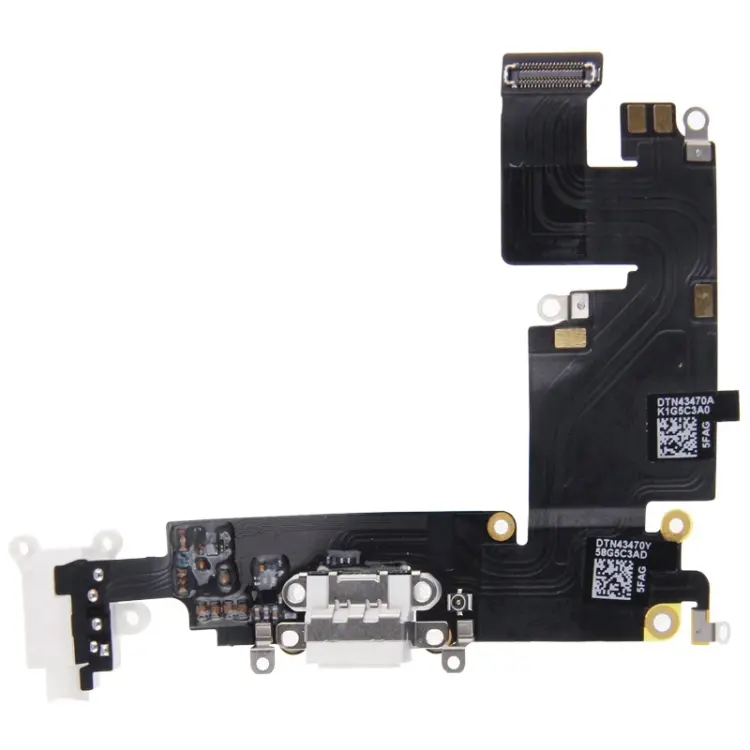 Charging Port Dock Connector Flex Cable for iPhone 6 Plus(White)