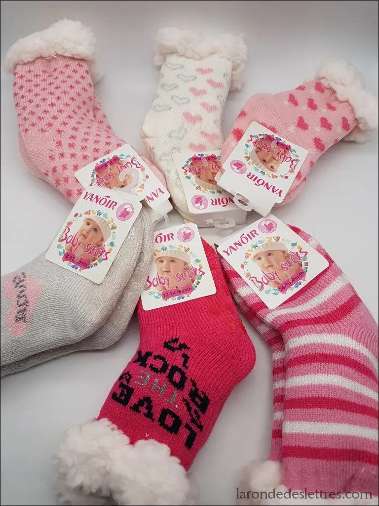 Chaussettes anti-dérapantes Bébé Fille de 0 à 36 mois