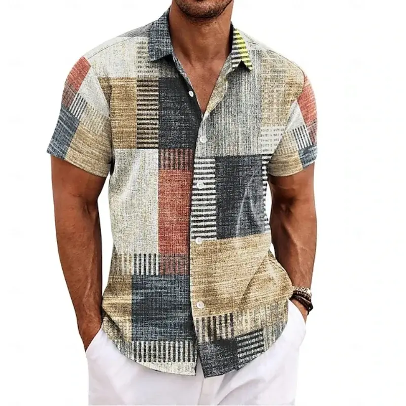 Chemise Légère à Imprimé Patchwork - Homme