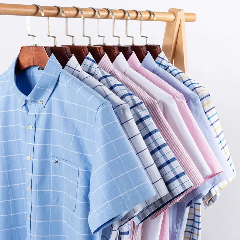 Chemises à manches courtes pour hommes - 100% coton