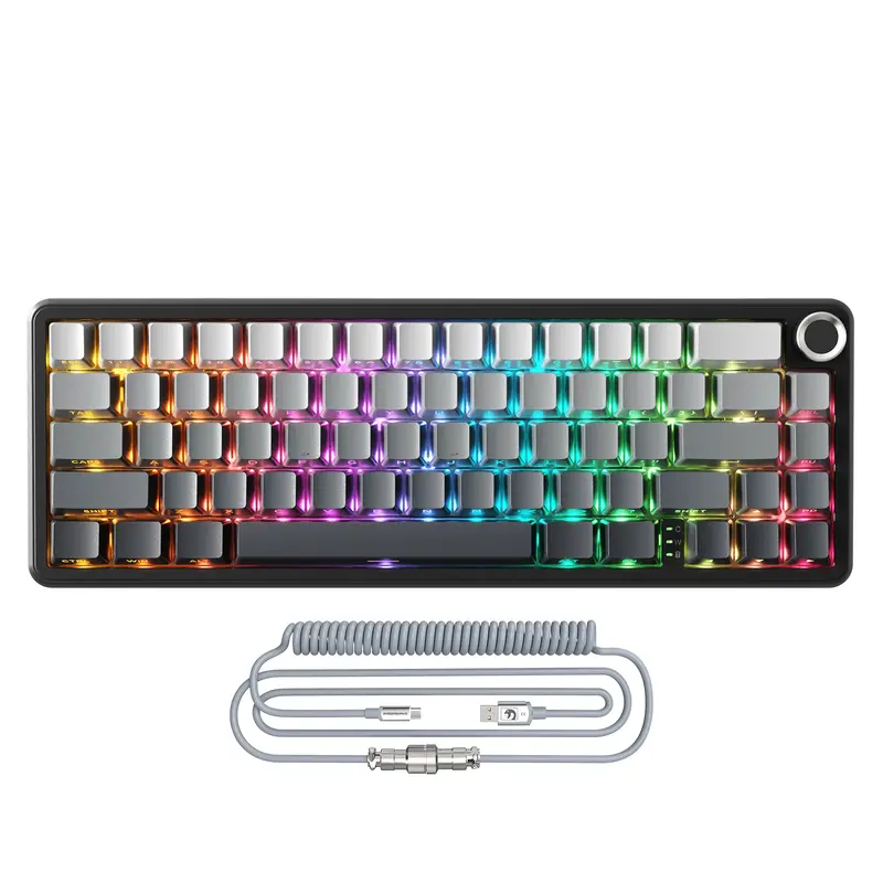 Clavier mécanique sans fil ATTACK SHARK X66 avec câble enroulé 8K