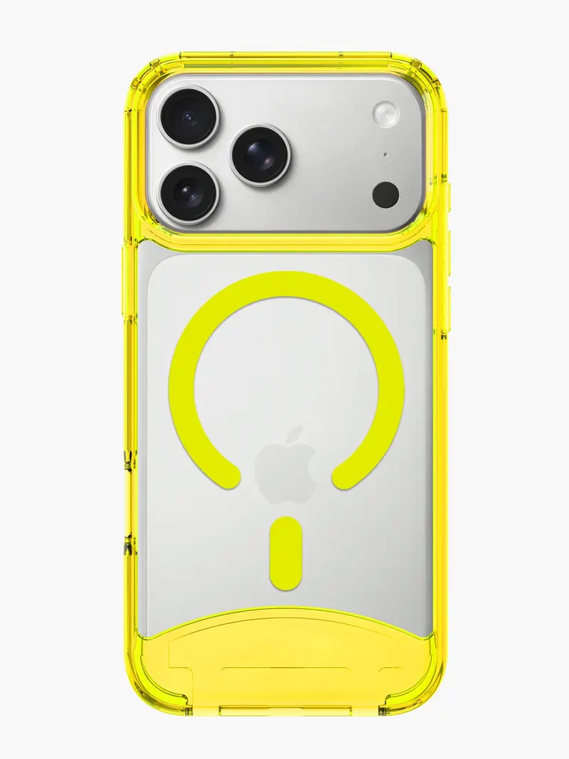 Clear Neon Yellow iPhone Case (MagSafe)