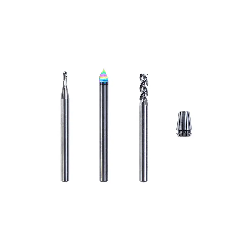 CNC Bits - 4mm Shank (3 Bits, with Spindle collet)