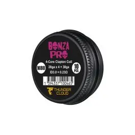 Coils Bonza Pro 4-Core Fused Clapton Ni80 x10 – Thunder Cloud x Vaping Bogan
