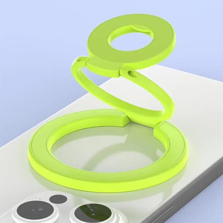 Colorful Design Multi-Functional 360 Degree Rotation Ring Buckle Magnetic Phone Holder(Grass Green)