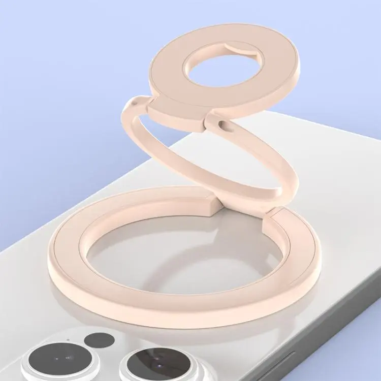 Colorful Design Multi-Functional 360 Degree Rotation Ring Buckle Magnetic Phone Holder(Milk Pink)