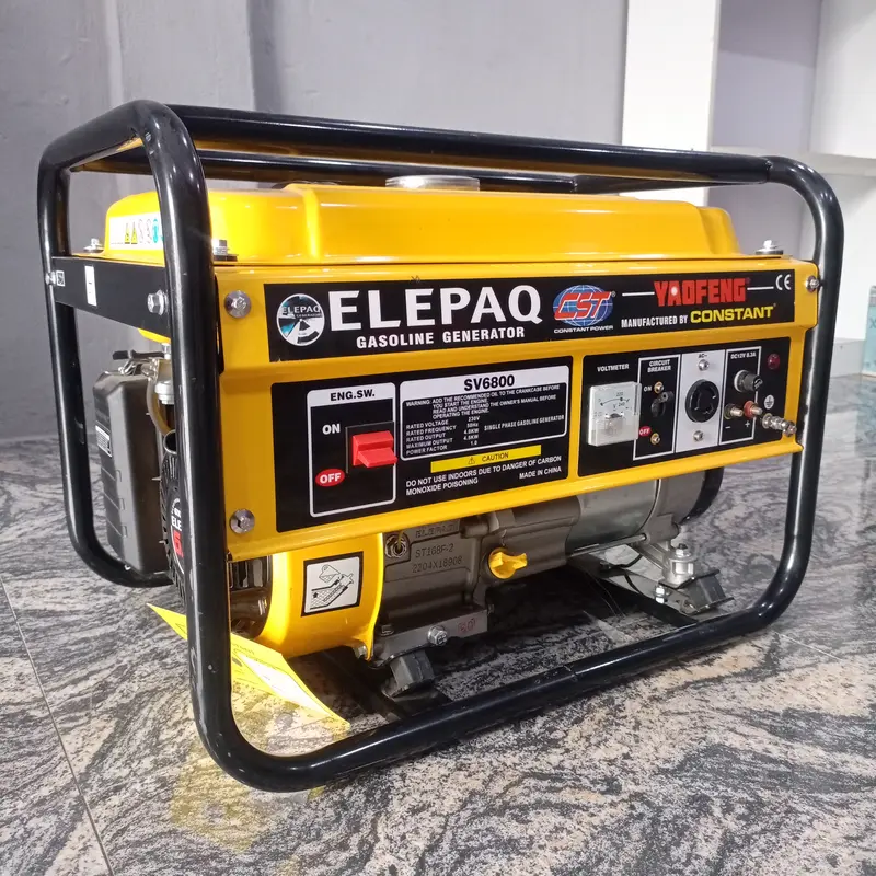 CONSTANT ELEPAQ SV6800 4.5KVA 100% Pure Copper Manual Petrol Generator - Brand New