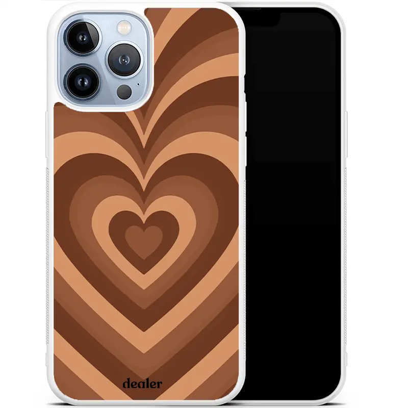 Coque antichocs Coeur marron