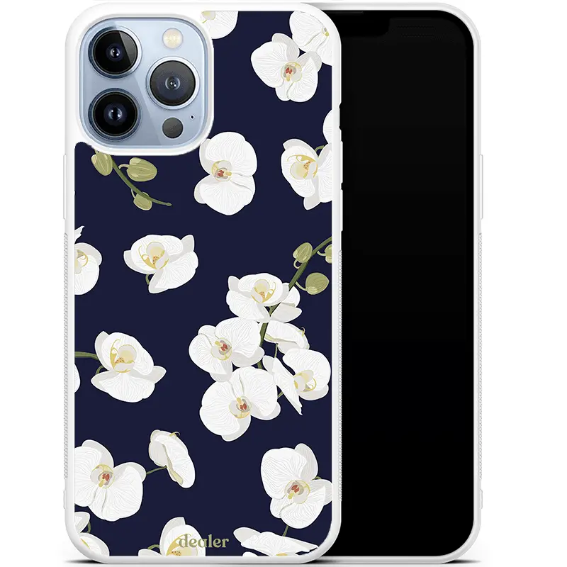 Coque antichocs Fleurs blanches