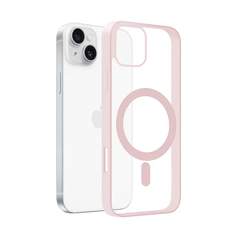 Coque Aura MagSafe Rose pour iPhone 15