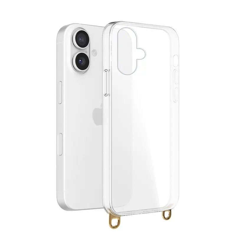 Coque avec anneaux amovibles Or et Argent pour iPhone 17