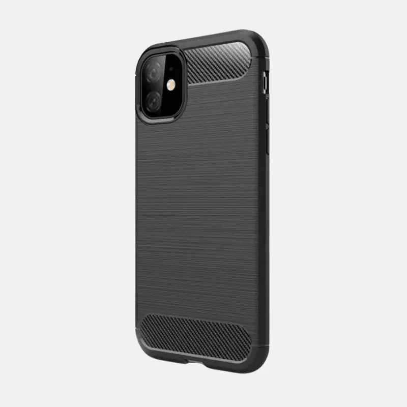 Coque en gel brossé noir