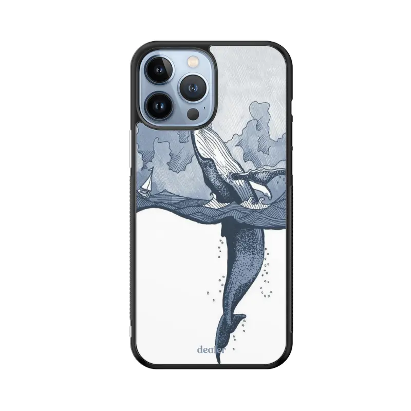 Coque en silicone Baleine pour iPhone