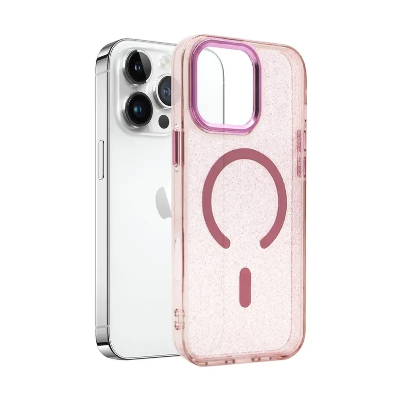 Coque Glow MagSafe Rose pour iPhone 16 Pro