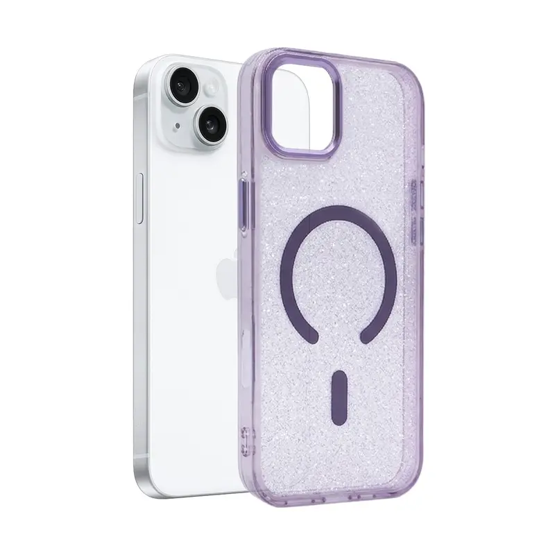 Coque Glow MagSafe Violet pour iPhone 15