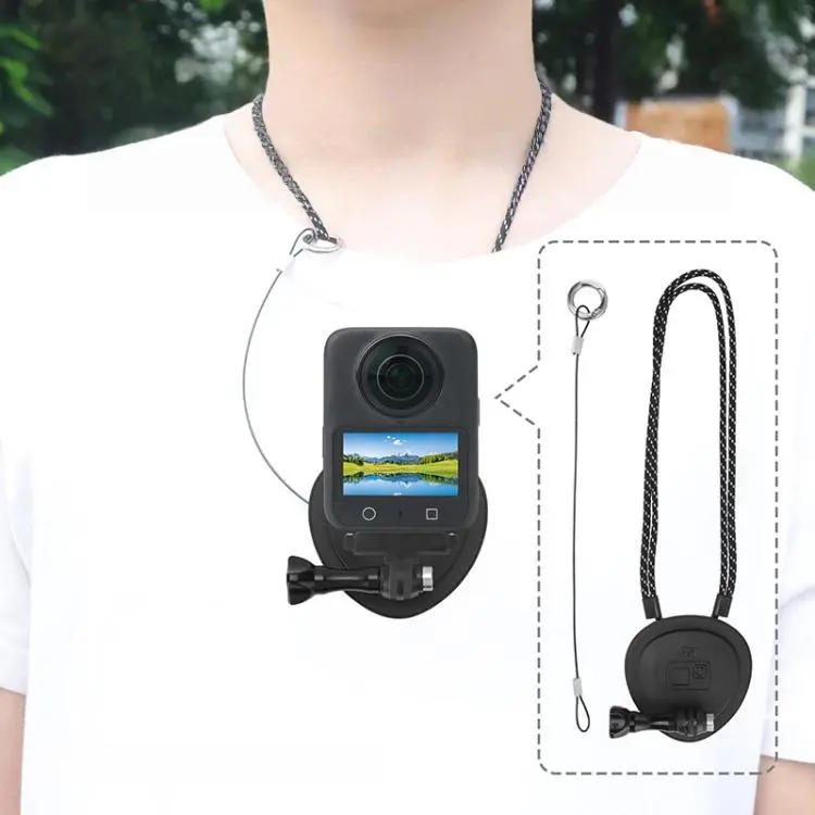 CQT Magnetic Neck Mount for Action Cameras Hands Free POV Quick Release Lanyard Holder Single Bracket