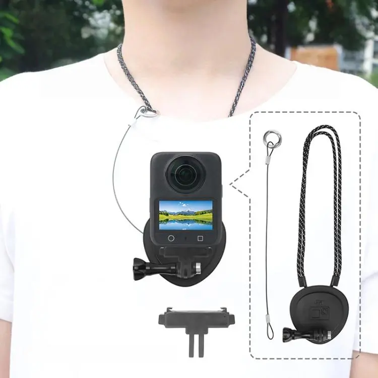CQT Magnetic Neck Mount for Action Cameras Hands Free POV Quick Release Lanyard Holder With Adapter Set