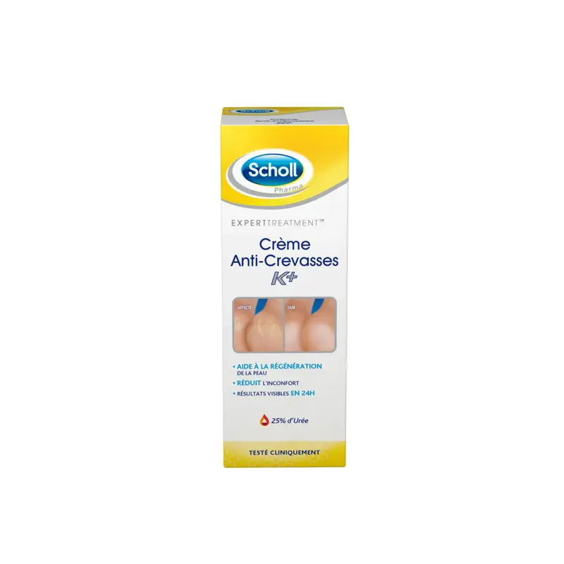 Crème Anti-Crevasses K+ Urée 25% - 2 contenances - Scholl