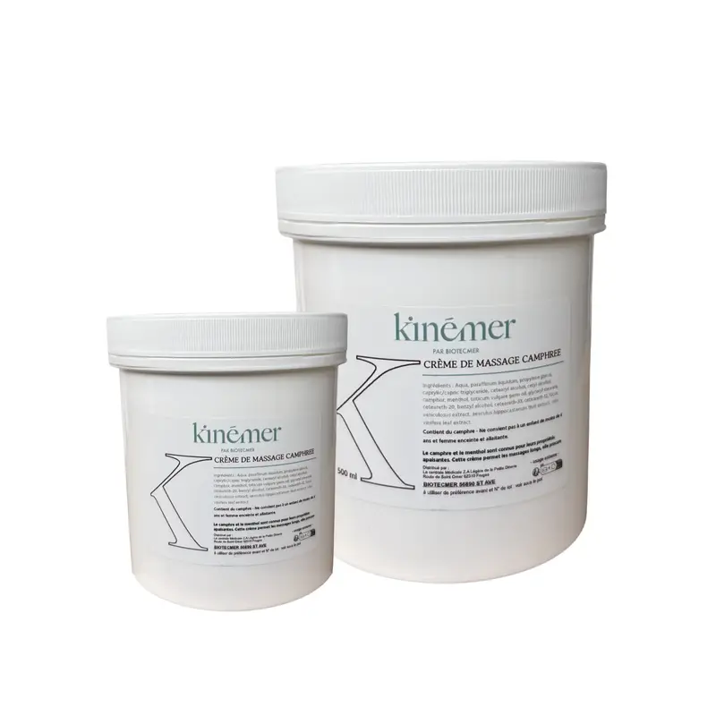 Crème Massage Camphrée - Kinémer - 2 contenances - Biotecmer